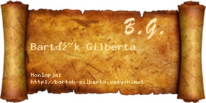 Barták Gilberta névjegykártya